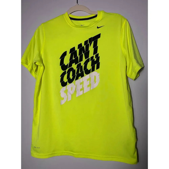 Nike men’s Bright Yellow Dry Fit T-shirt size XL Workout/Run/Gym Shirt fast Dry - Picture 1 of 7